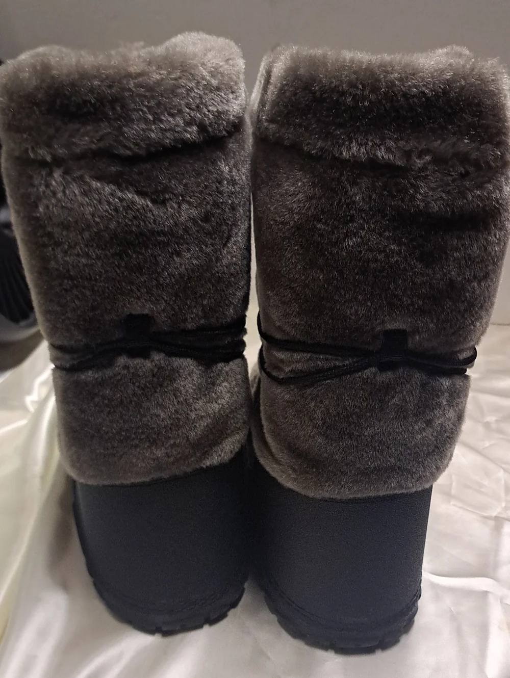 Khombu Brown Faux Fur Lace-Up Winter Boots
